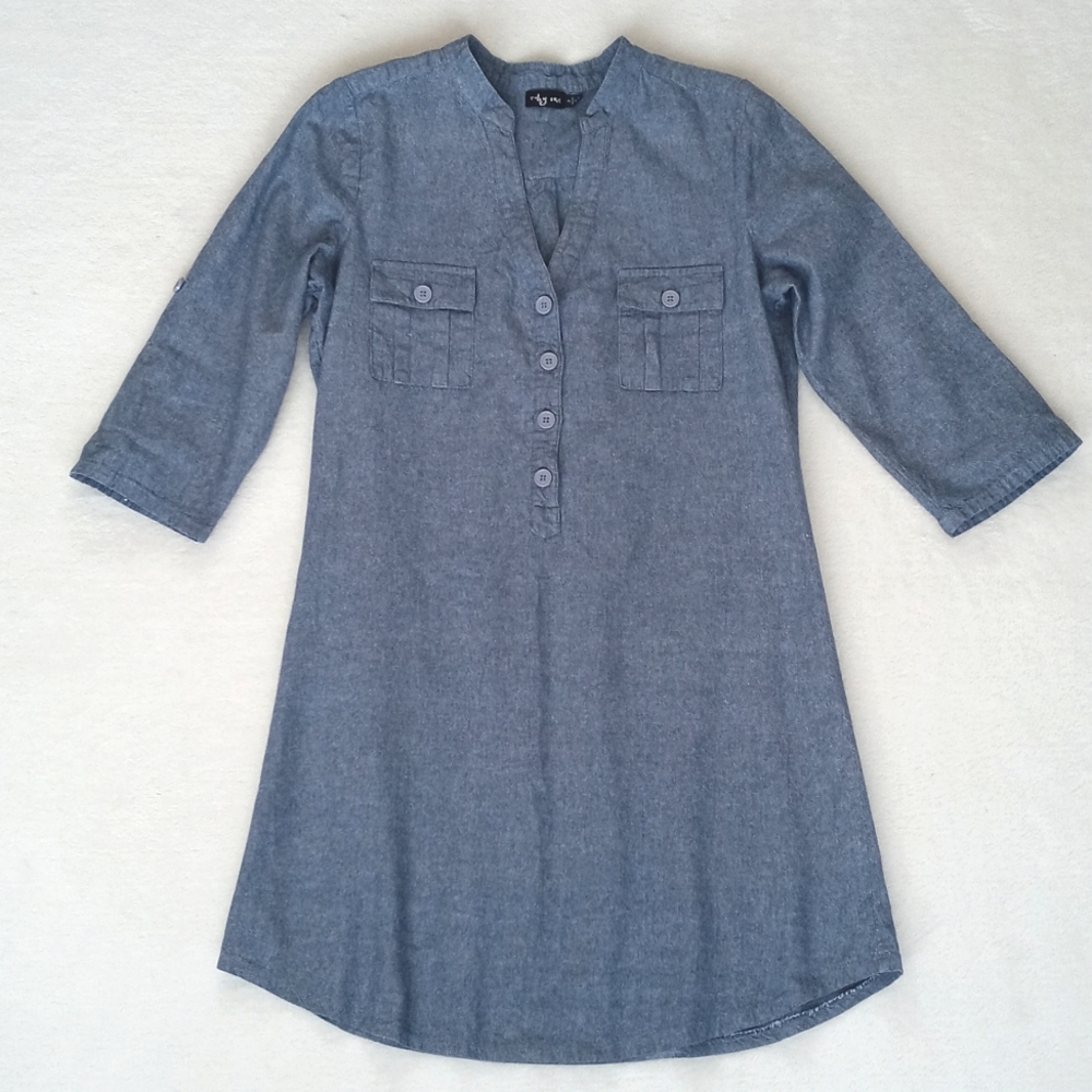 Ruby Rose Women's Soft Denim Blue Shirt 3/4 - Full Sleeve Dress Size 9 - Picture 5 of 13